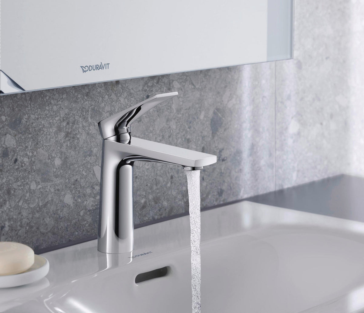 DURAVIT Tulum by Starck Einhebel-Waschtischmischer mit Zugstange, 135 mm Ausladung, Chrom