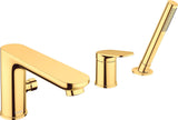 DURAVIT Wave 3-Loch Wannenarmatur mit Keramikmischsystem in Bronze Gebürstet