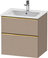 DURAVIT D-Neo Waschtischunterbau 610 mm Eiche Schwarz mit Bronze Griff – wandhängend