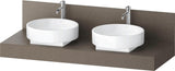 DURAVIT Balcoon Konsole 1400x370x550 mm mit Ausschnitt links, Lava Struktur