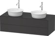 Duravit White Tulip Waschtischunterbau 1300 mm, 2 Schubkästen, graphit seidenmatt, wandhängend
