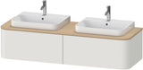 Duravit Happy D.2+ Konsolenwaschtischunterbau 1600 mm taupe supermatt mit Tip-On Technik