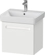 Duravit No.1 Waschtischunterbau wandhängend 490 mm, 1 Auszug, Weiß Matt – mit Soft-Close