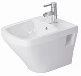 DURAVIT DuraStyle Wand-Bidet 480 mm mit Überlauf, Hahnlochbank, 1 Hahnloch, weiß