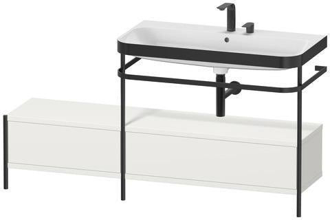 Duravit Waschtischset Happy D.2 Plus 1600x490mm Taupe Supermatt – Einrichtungssystem Ahorn rechts, bodenstehend