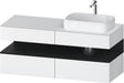 DURAVIT Qatego Konsolenwaschtischunterbau 1400 mm Weiß Matt Eiche Schwarz Matt wandhängend