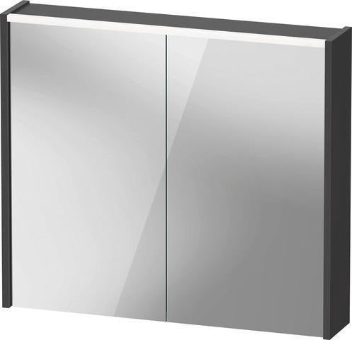 DURAVIT D-Code Spiegelschrank 800 mm mit LED-Beleuchtung, 2 Türen, Eiche Marmor