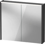 DURAVIT D-Code Spiegelschrank 800 mm mit LED-Beleuchtung, 2 Türen, Eiche Marmor