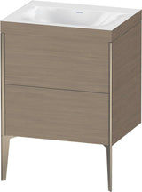 DURAVIT XViu c-bonded Waschtischunterbauset 610 mm Eiche mit 2 Auszügen