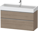 Duravit D-Neo Waschtischunterbau 1184 mm Eiche Terra Matt – 1 Auszug, wandhängend, Soft-Close