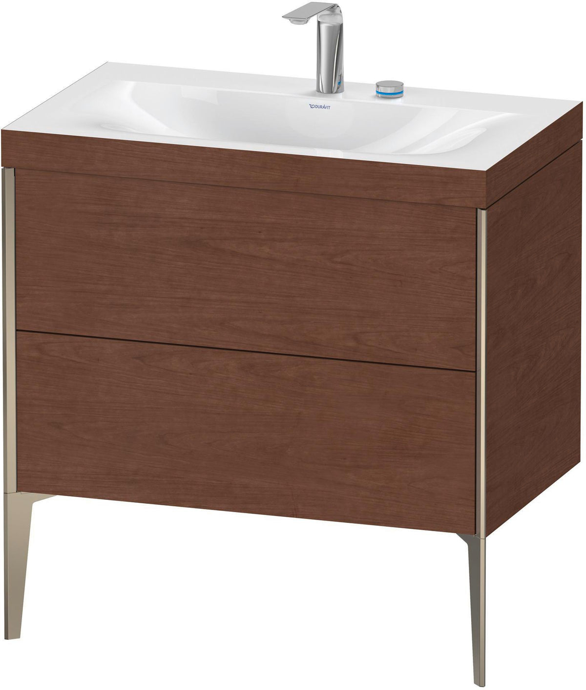 DURAVIT XViu c-bonded Waschtischset 800 mm bodenstehend mit 2 Auszügen und Tip-on Technik