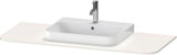 Duravit Konsole Happy D.2 1300 mm taupe supermatt – Beckenposition links