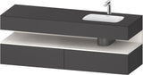 DURAVIT Qatego Einbauwaschtisch mit Konsolenwaschtischunterbau 1600 mm Weiß Matt