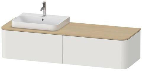 Duravit Happy D.2 Plus Waschtischunterbau 1600 mm taupe supermatt, 2 Auszüge, Becken links