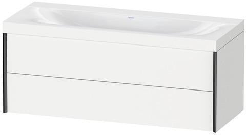 Duravit Möbelwaschtischset XViu 1200x480mm mit Unterbau, 2 Schubkästen, Ahorn mitte