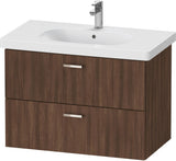 Duravit XBase Waschtischunterbau wandhängend 600 mm, 2 Schubladen, weiß matt – Soft-Close