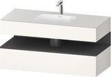 DURAVIT Qatego Studio F. A. Porsche Einbauwaschtisch mit Konsolenwaschtischunterbau 1200 mm Weiß Matt