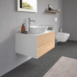 DURAVIT White Tulip Waschtischunterbau 800 mm wandhängend, 2 Schubkästen, weiß seidenmatt