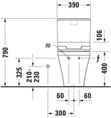 DURAVIT SensoWash Slim Dusch-WC-Sitz für DuraStyle, weiß, mit Fernbedienung & Durchlauferhitzer