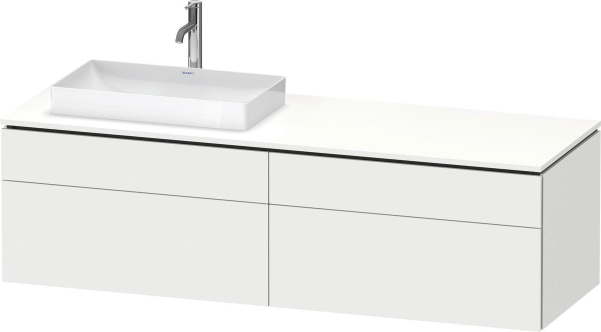 Duravit L-Cube Waschtischunterbau 1620 mm taupe supermatt mit Tip-On und Soft-Close