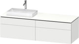 Duravit L-Cube Waschtischunterbau 1620 mm taupe supermatt mit Tip-On und Soft-Close