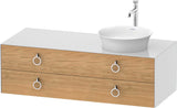 DURAVIT White Tulip Konsolenwaschtischunterbau wandhängend 1300 mm mit LED-Innenbeleuchtung und Soft-Close