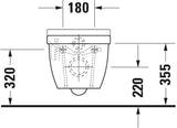 DURAVIT Wand-WC Starck 3 540 mm Tiefspüler mit Durafix, weiß