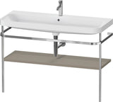Duravit Happy D.2 c-shaped Waschtischset 1175 mm mit Metallkonsole und Waschschüssel