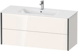 Duravit XViu Waschtischunterbau wandhängend 1210 mm, 2 Schubkästen, champagner matt/weiß matt
