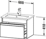 DURAVIT Ketho Waschtischunterbau 600 mm wandhängend, 1 Auszug, Weiß Matt