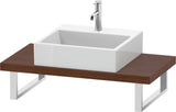 Duravit L-Cube Konsole 480 mm tief, variabel 800–2000 mm, Dolomiti Grey, 2 Ausschnitte