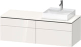 DURAVIT L-Cube Waschtischunterbau 1420 mm Taupe supermatt mit Tip-on und Soft-Close