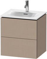 DURAVIT L-Cube Waschtischunterbau 520 mm weiß matt – 2 Schubkästen, wandhängend