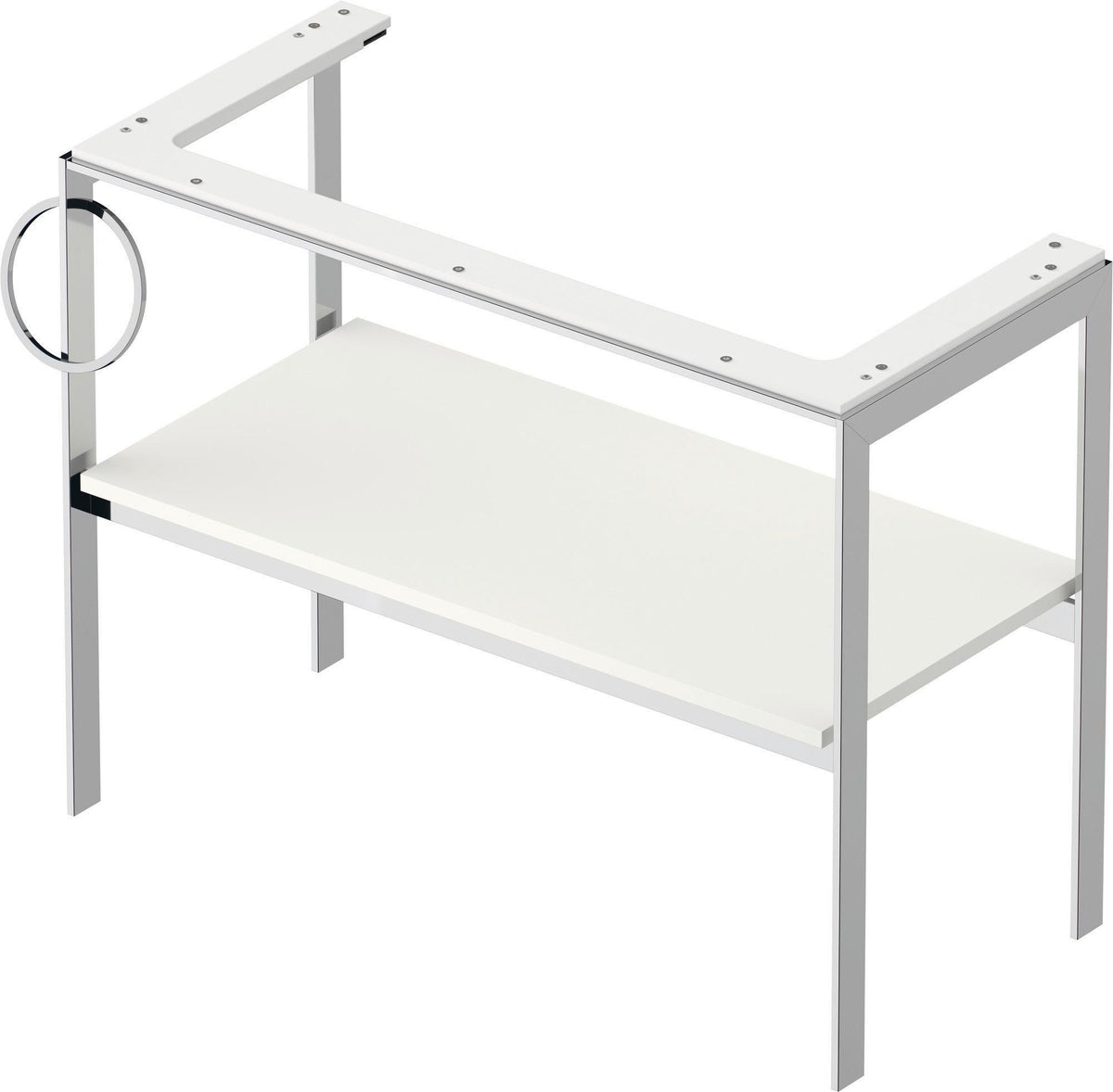DURAVIT White Tulip Metallkonsole 984 mm von Philippe Starck – Höhenverstellbar, Weiß Seidenmatt