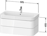 Duravit Waschtischunterbau Happy D.2 Plus 975 mm taupe supermatt mit Tip-On-Technik
