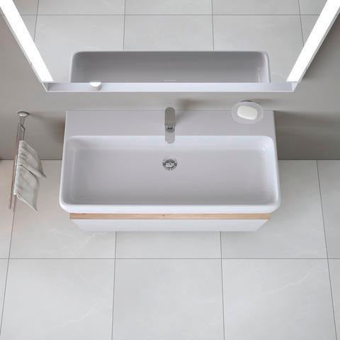 DURAVIT Waschtisch Qatego Studio F. A. Porsche 1000 mm Weiß mit Überlauf und HygieneGlaze