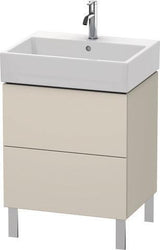 Duravit L-Cube Waschtischunterbau 584 mm taupe supermatt mit Tip-On-Technik