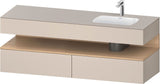 DURAVIT Qatego Einbauwaschtisch mit Konsolenwaschtischunterbau 1600 mm Weiß Matt