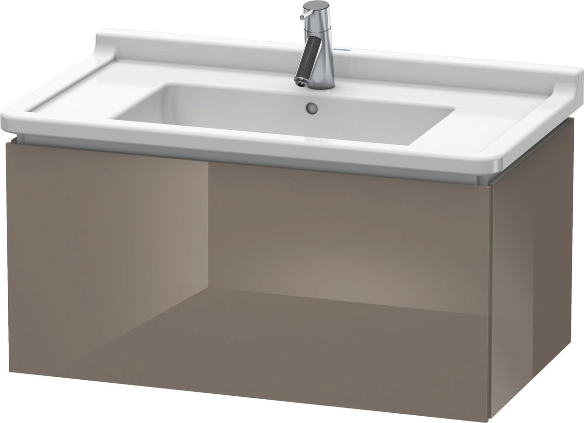 DURAVIT L-Cube Waschtischunterbau wandhängend 820 mm taupe matt 1 Auszug Tip-On