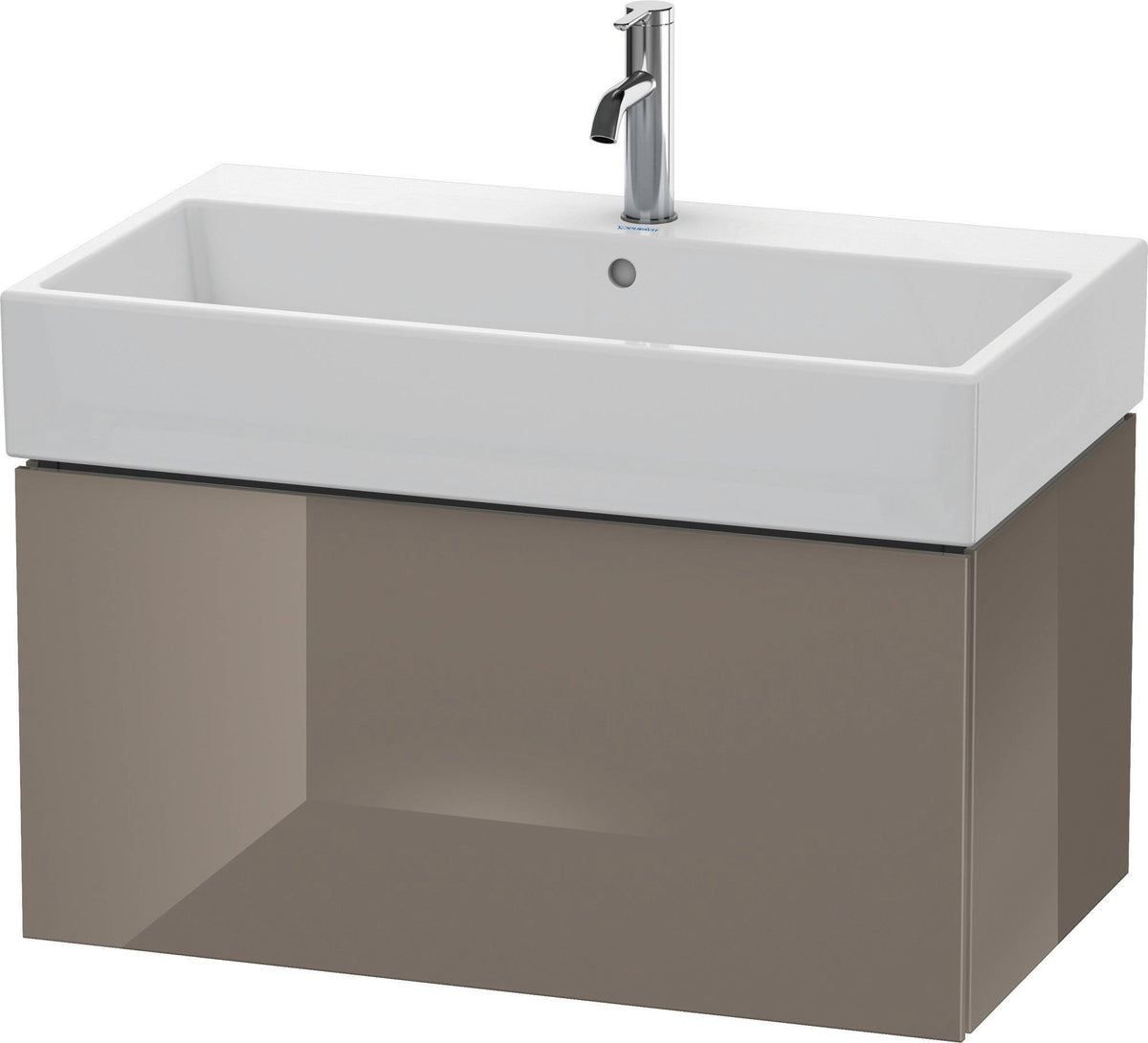 DURAVIT L-Cube Waschtischunterbau 784 mm, 1 Auszug, Weiß Matt, wandhängend, Tip-On