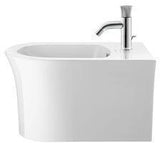 DURAVIT Wandbidet White Tulip 540 mm, Weiß, mit Überlauf & Hahnlochbank – Design von Philippe Starck