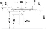 DURAVIT Qatego Waschtisch 800 mm mit Hahnlochbank & HygieneGlaze – Weiß Hochglanz
