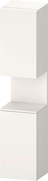 DURAVIT Qatego Hochschrank 400x360x1760mm, 2 Türen, Eiche Schwarz Matt – Wandhängend