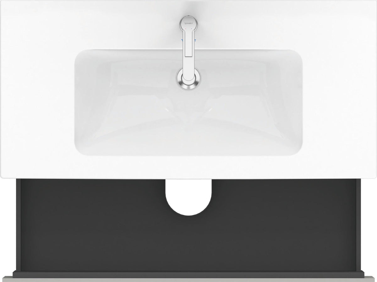Duravit L-Cube Waschtischunterbau 1020 mm taupe matt – wandhängend, 2 Schubkästen, Tip-On