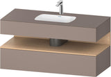 DURAVIT Qatego Studio F. A. Porsche Einbauwaschtisch mit Konsolenwaschtischunterbau 1200 mm Weiß Matt