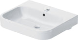 DURAVIT Möbelwaschtisch Happy D.2 600 mm mit Überlauf, 1 Hahnloch, weiß