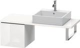 Duravit L-Cube Konsolenunterschrank 420 mm flannel grey hochglanz mit Tip-on-Technik