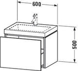 Duravit Waschtischset L-Cube 600x480mm mit Möbelwaschtisch Vero Air, wandhängend, ohne Überlauf