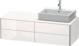 Duravit XSquare Konsolenwaschtischunterbau 1400 mm betongrau matt, 4 Schubkästen, wandhängend