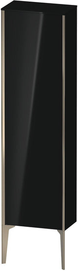 DURAVIT XViu Halbhochschrank 1330 mm, 1 Tür, schwarz hochglanz, Tip-on Technik